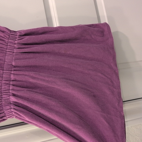 Lands' End Purple Short Sleeve Dress Terry Swim Cover Up - Picture 3 of 4